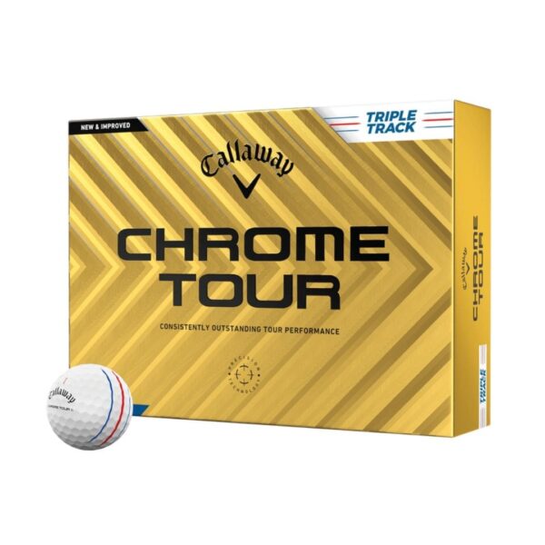pipiri Chrome Tour Triple Track Golf Balls – White, Precision Performance