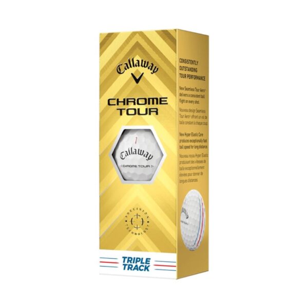 pipiri Chrome Tour Triple Track Golf Balls – White, Precision Performance - Image 5